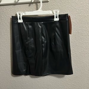 Leather Black Mini Skirt